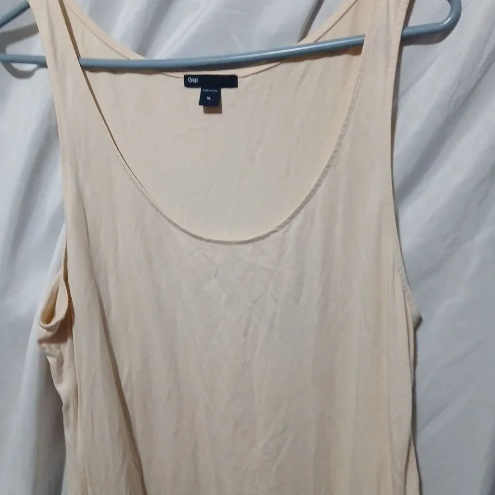Gap Size Xl Off White And Grey Tank Dress